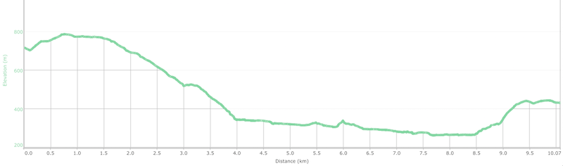 Elevation profile: Naga to Nubutautau